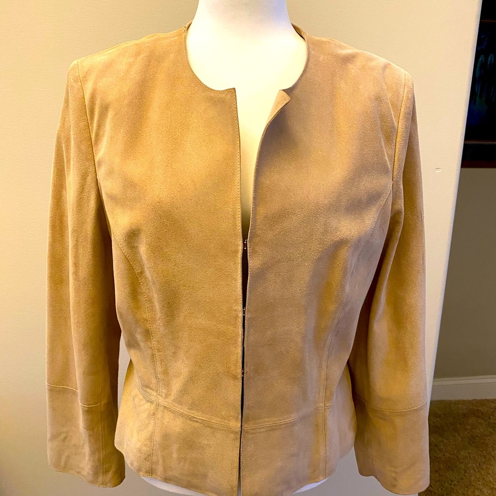 Petite sophisticate suede jacket